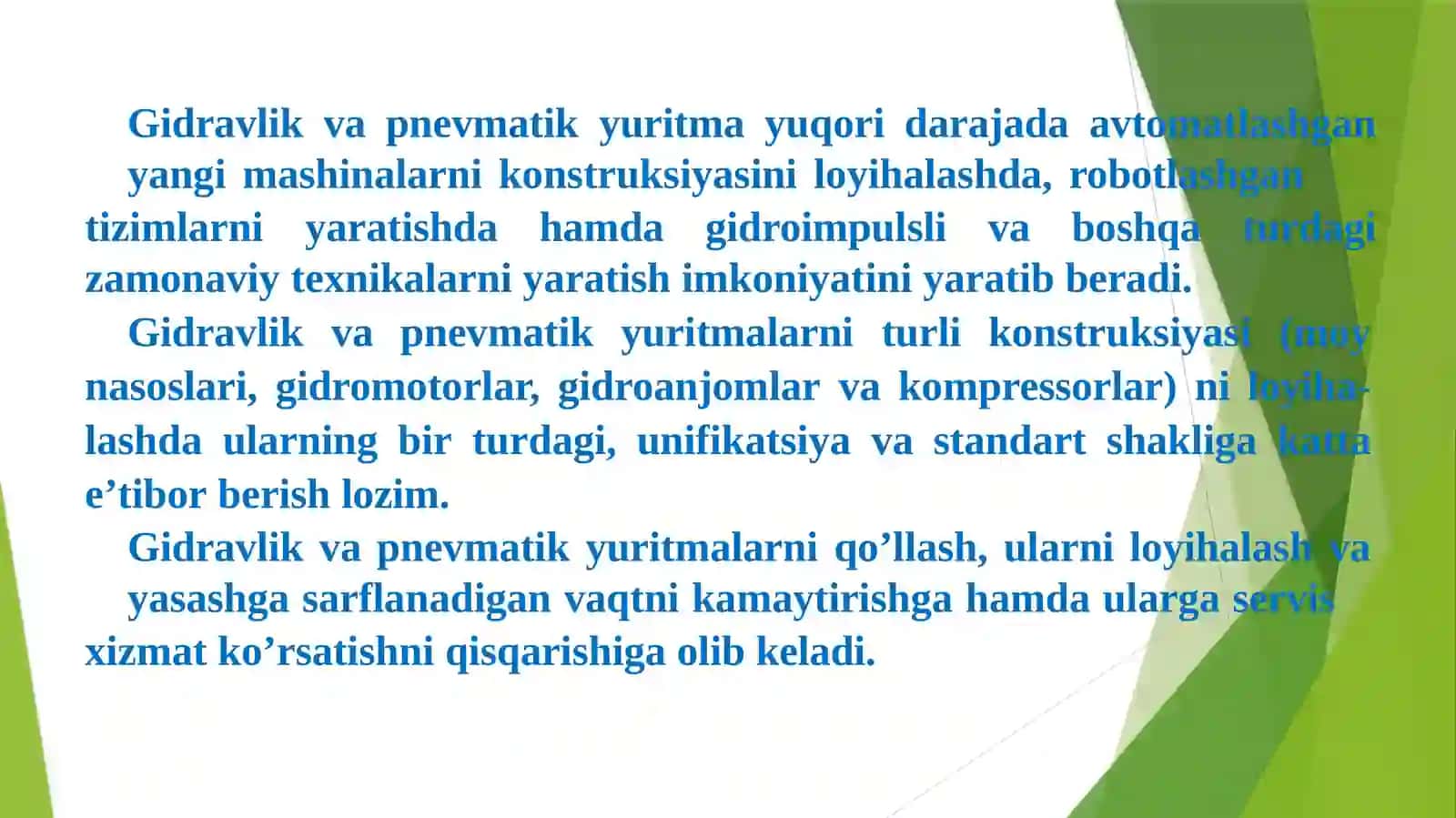 Gidravlik uzatmalar 3