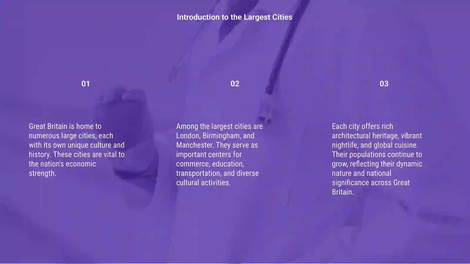 The largest cities of Great Britain 3