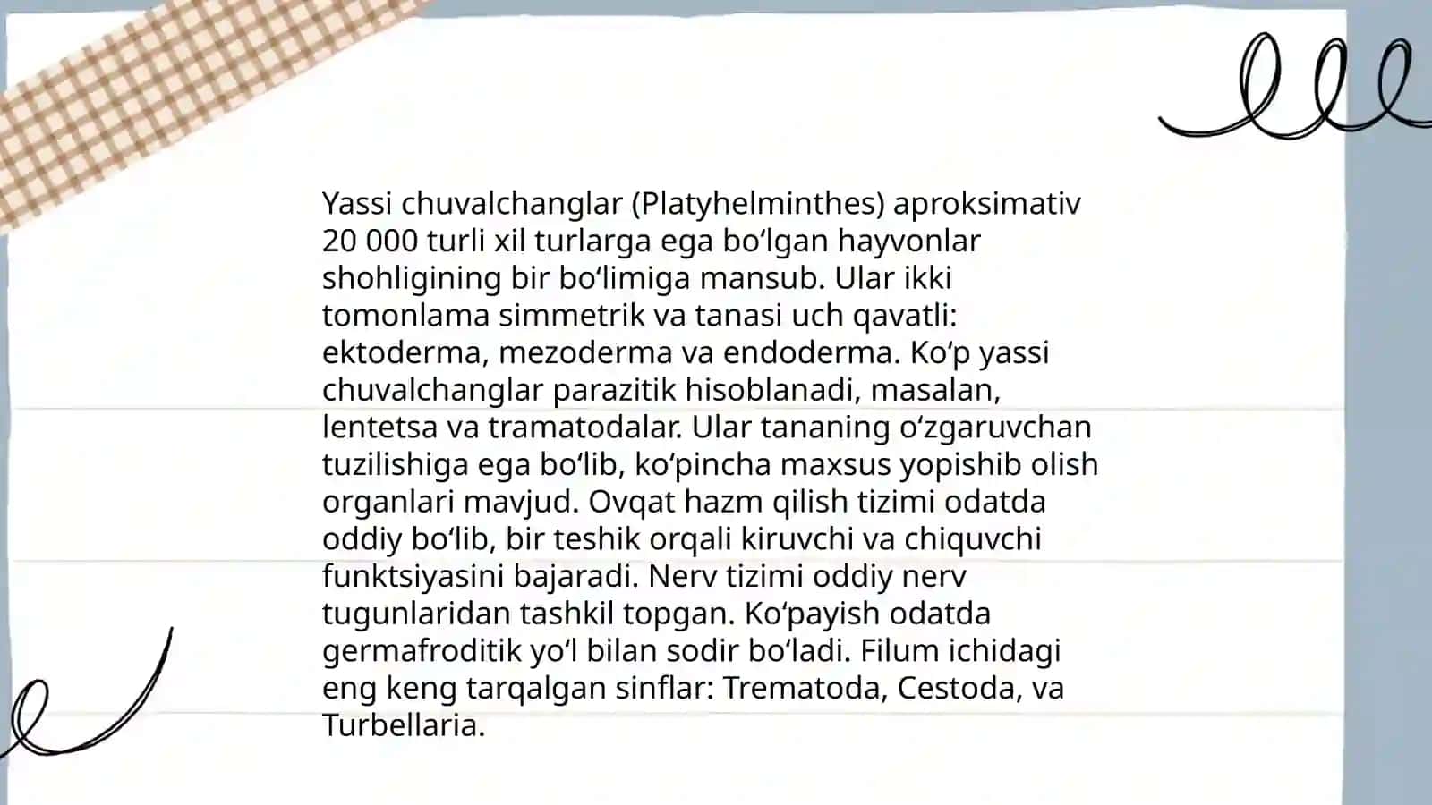 Yassi chuvalchanglar tuzilishi 3