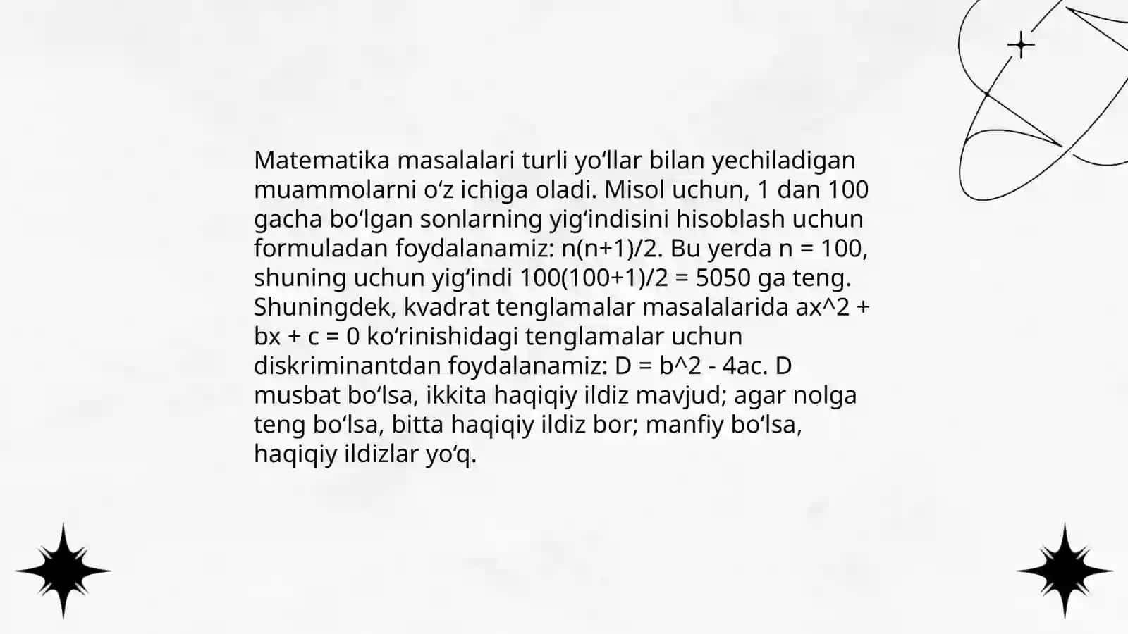 Matematika masalalari 3