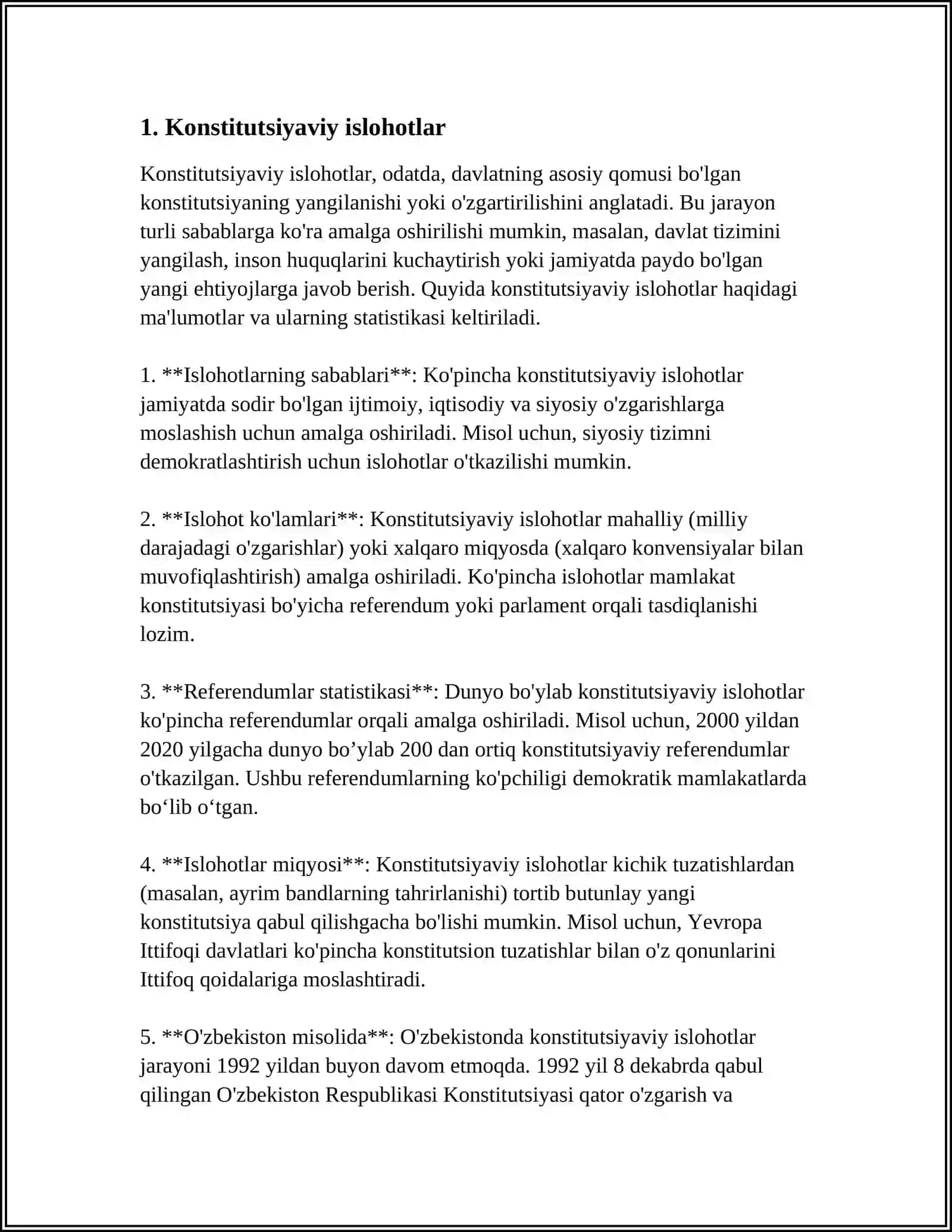 MUSTAQILLIK YILLARIDA DAVLAT BOSHQARUVI TIZIMIDA AMALGA OSHIRILGAN ISLOHATLAR 3