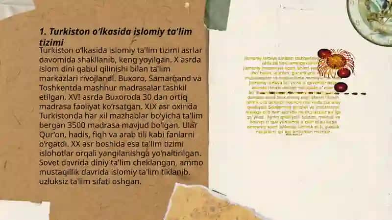 Turkiston o‘lkasida islomiy ta'lim tizimi 3