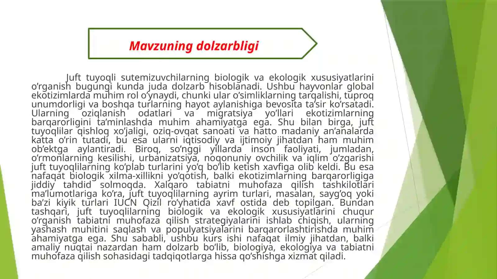 Juft tuyoqli sutemizuvchi hayvonlarning biologik va ekologik xususiyatlari 3