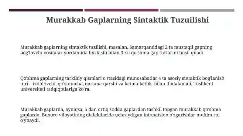 Murakkab Gaplarning Sintaktik Tuzuilishi 3