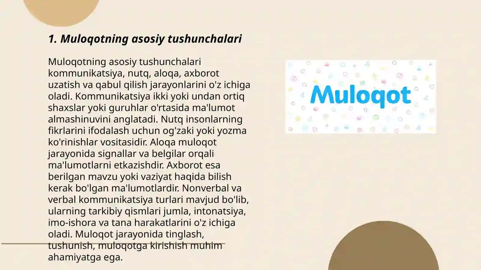 Muloqot shaxslararo ta'sir sifatida 3