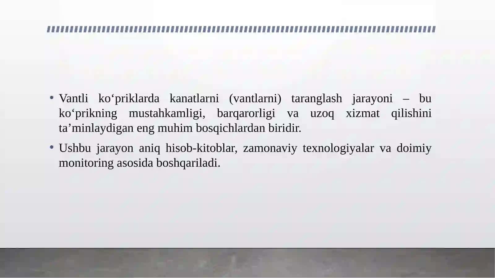 VANTLI KO‘PRIKLARDA KANATLARNI TARANGLASH JARAYONINI BOSHQARISH. 3