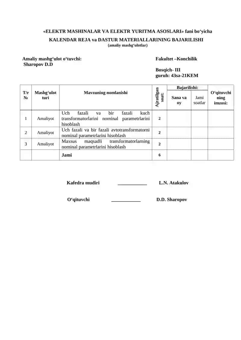 ELEKTR MASHINALAR VA ELЕKTR YURITMA ASOSLARI 3