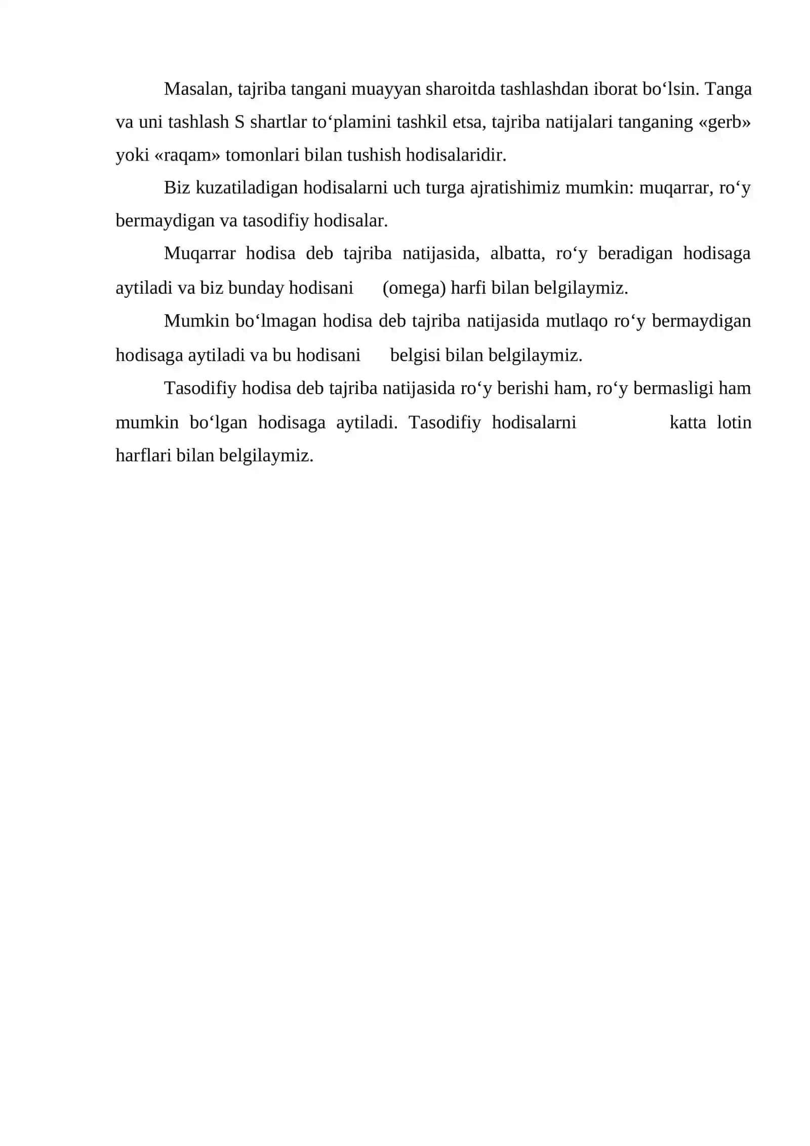Ko’satkichli taqsimotning sonli xarakteristikalari 3