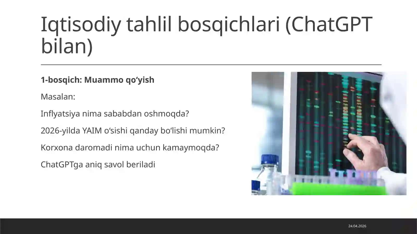 ChatGPT yordamida iqtisodiy tahlil va prognozlash 3