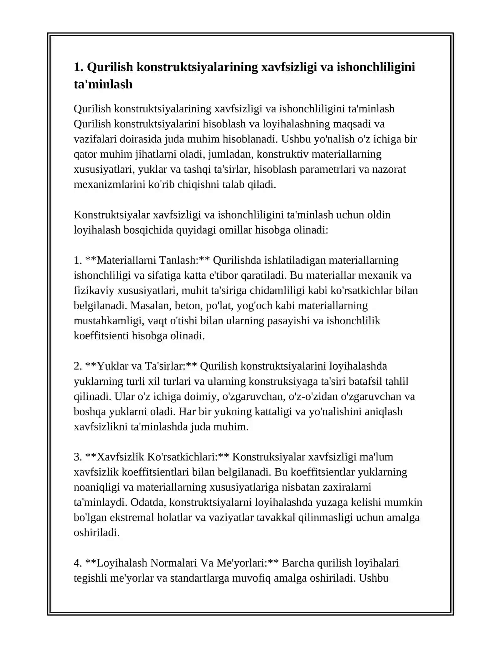 QURILISH KONSTRUKSIYALARINI HISOBLASH VA LOYIHALASHNING MAQSADI VA VAZIFALARI 3