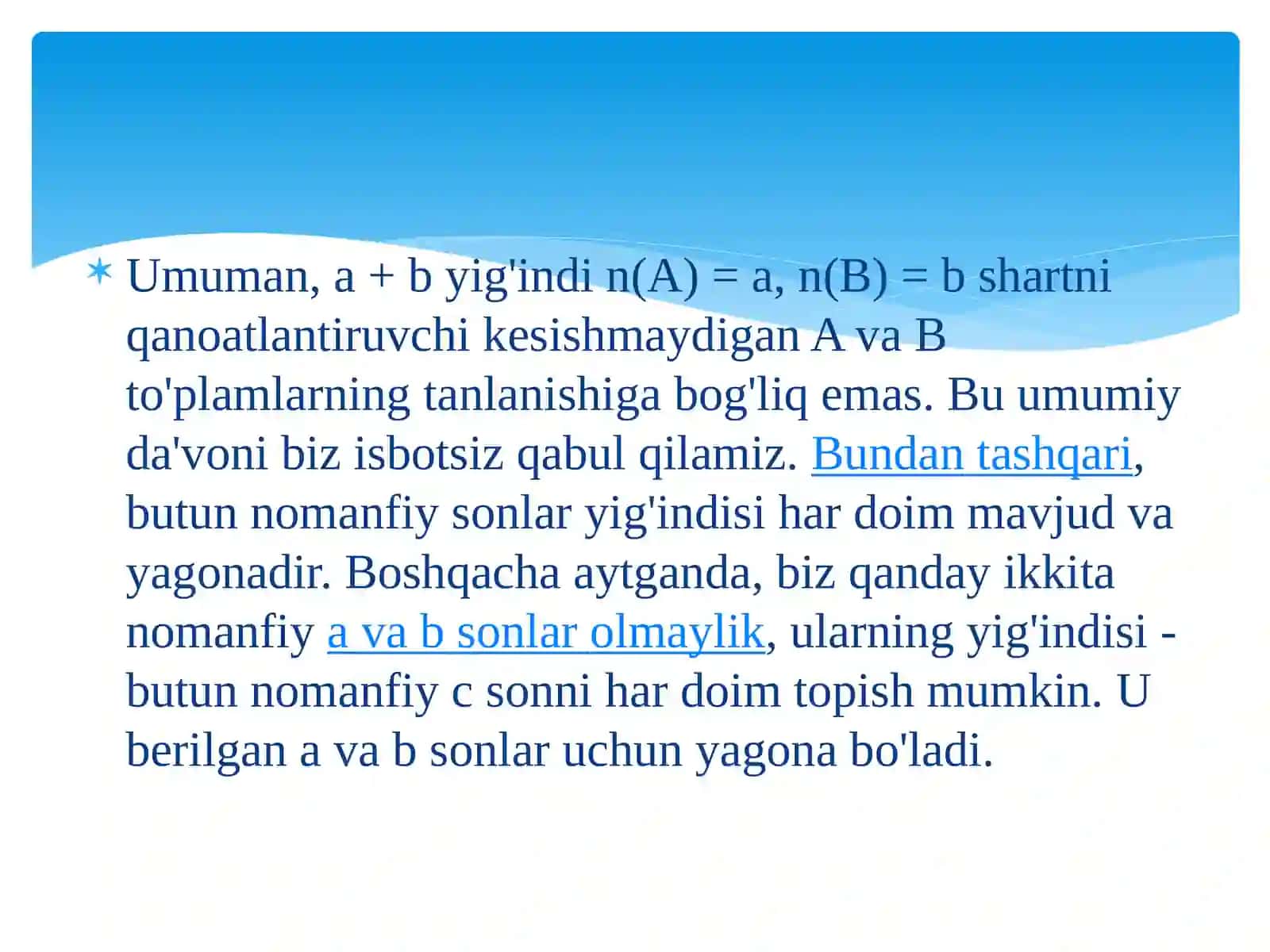 to'plamlar birlashmasi 3