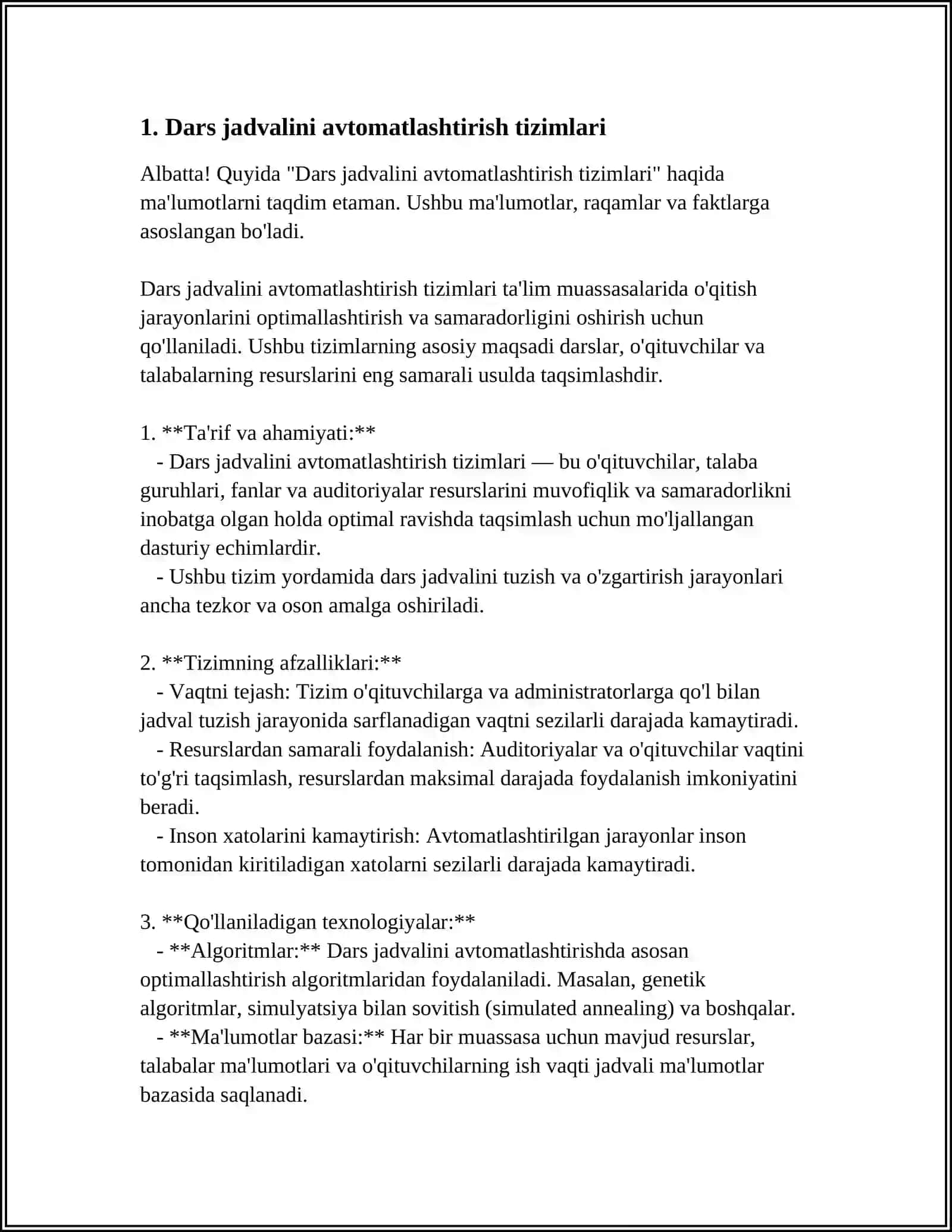 Dars jadvalini avtomatlashtirish tizimlari 3