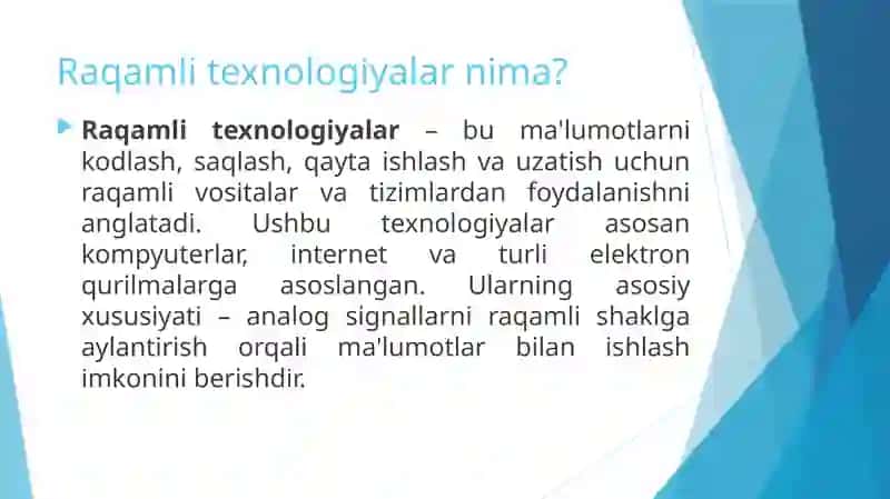 Raqamli iqtisodiyotning asosiy texnologiyalari 3