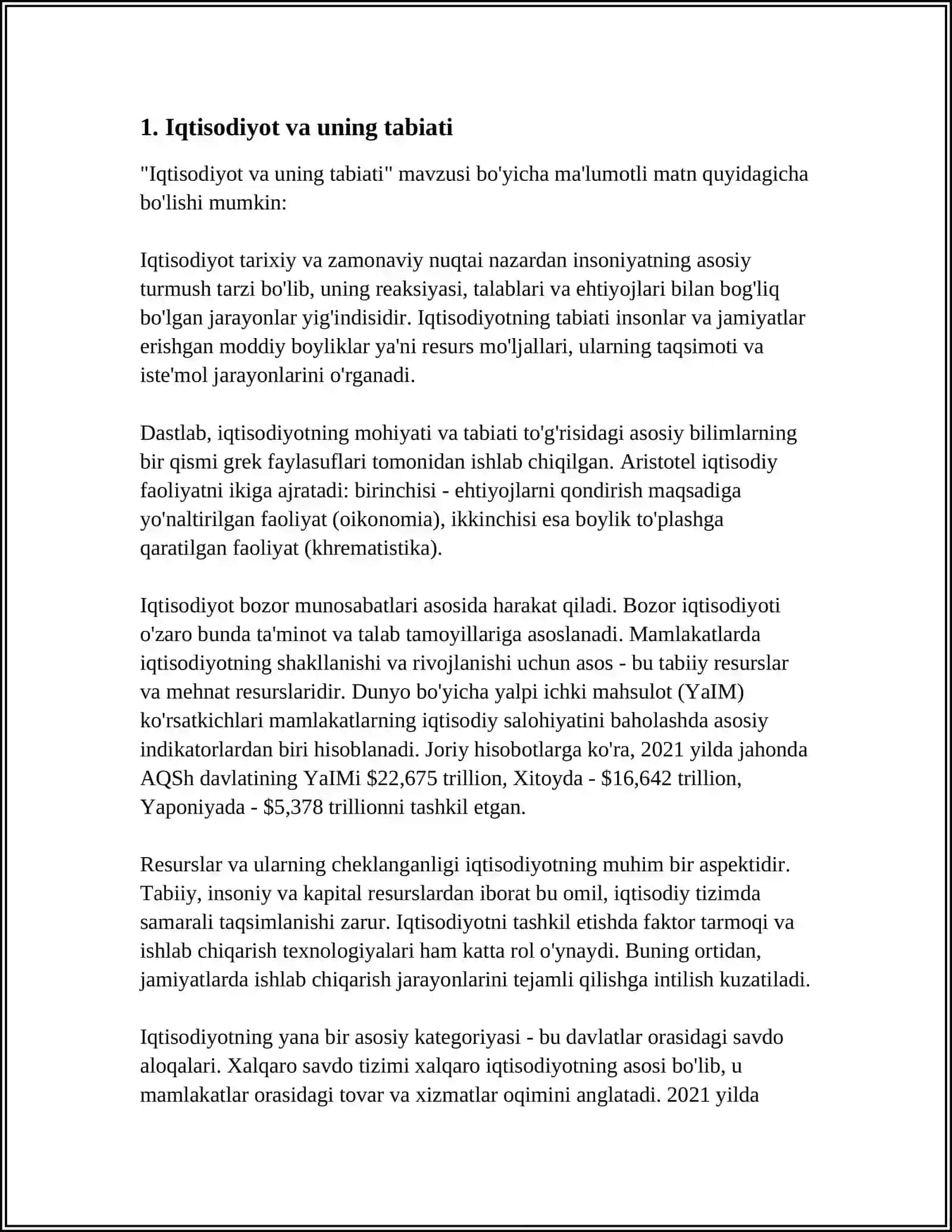 IQTISODIYOTGA KIRISH FANINING PREDMETI VA BILISH USULLARI 3
