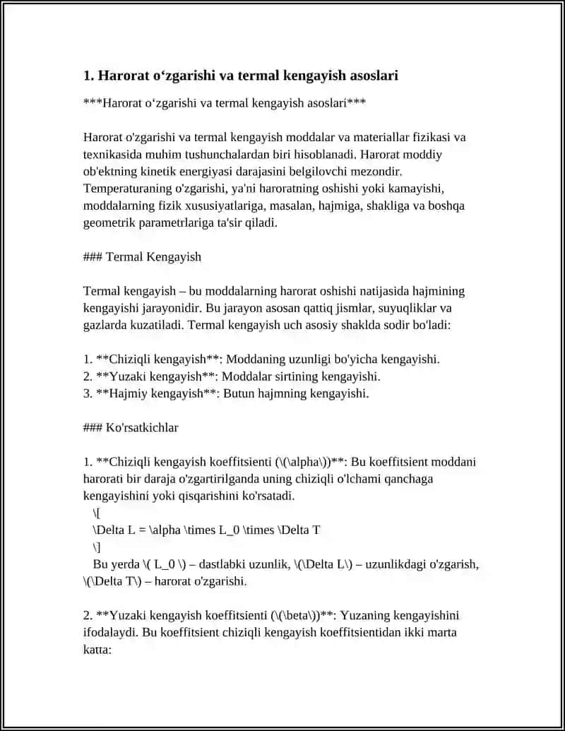 HARORAT OʻZGARISHIGA YUKLARNING RIYAKSIYASI 3