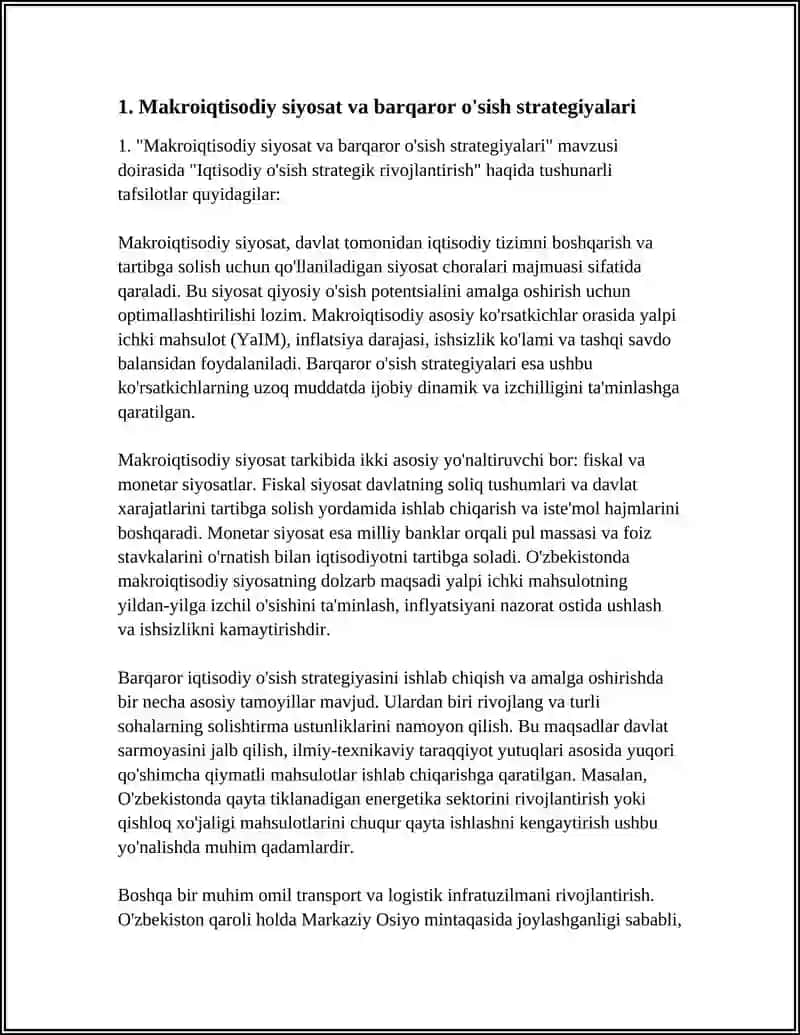 IQTISODIY O'SISH STRATEGIK RIVOJLANTIRISH 3