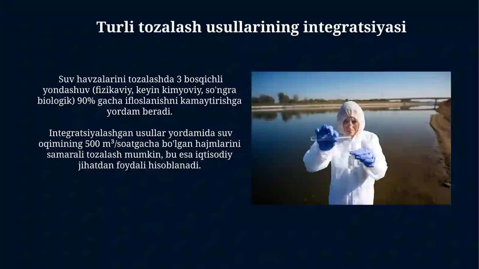 Suv ekosistemalarining fizik, kimyoviy va biologik tozalanishi 3