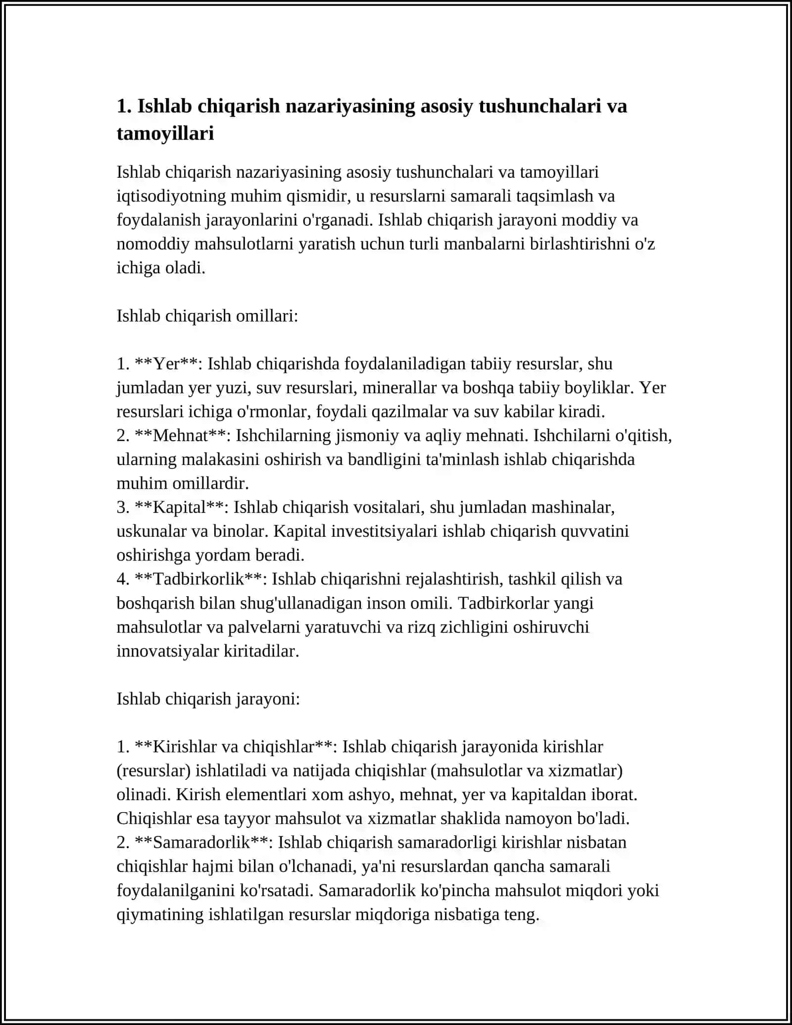 ISHLAB CHIQARISH NAZARIYASI VA UNING MODELLARI 3