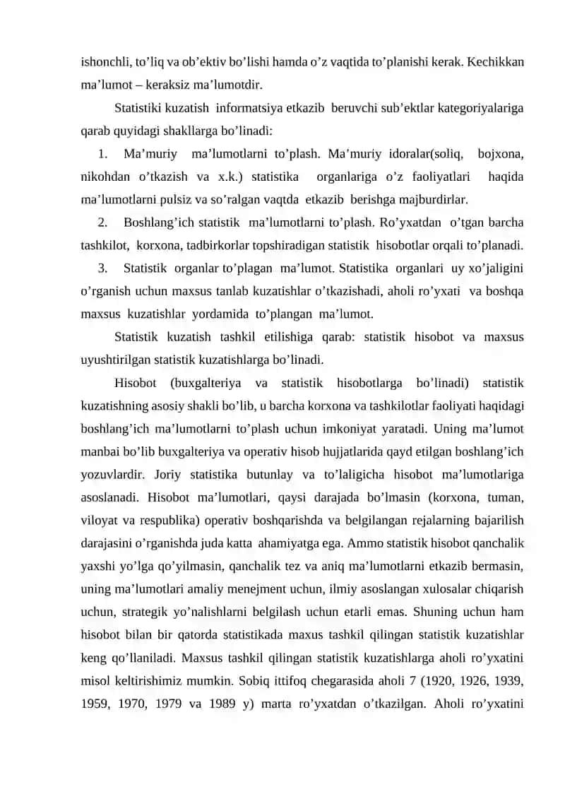 STATISTIK KUZATISH USLUBIYATI 3