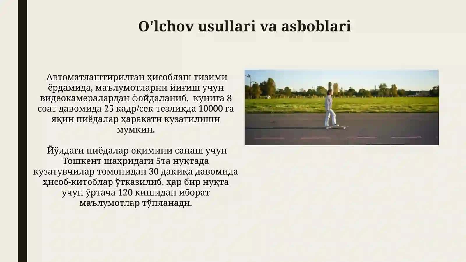 Piyodalar Oqimimiqdorinianiqlash 3