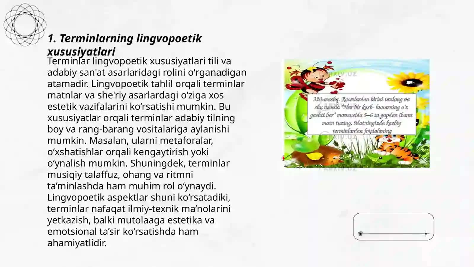 Badiiy matnda terminlar qoʻllanishining lingvopoetik xususiyatlari 3
