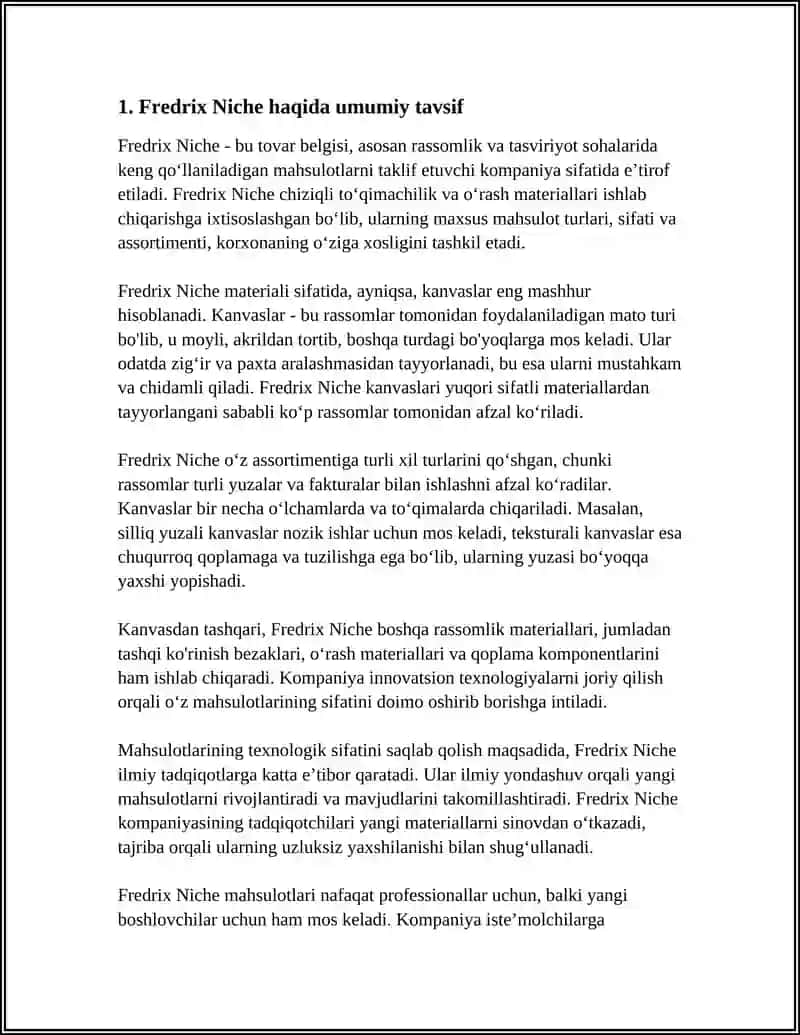 Fredrix Niche 3