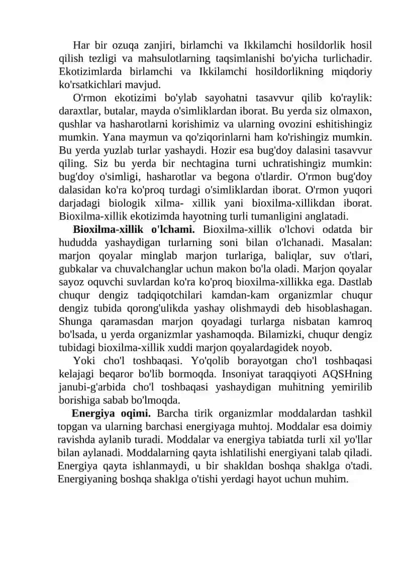 IX BOB. EKOTIZIM TOVARLARI VA XIZMATLARI: TABIATGA TAHDID SOLISH 3