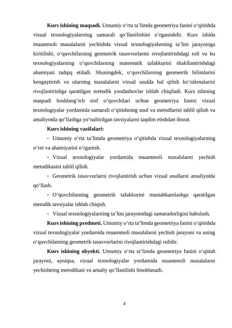 Geometriya fanining boshlang‘ich sinflatlarida vizual texnologiyalar yordamida muammolarni yechish 3