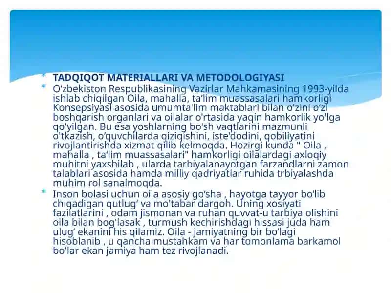 Tarbiyao’qitish jarayonida oila, maktab va mahallamkorligi 3