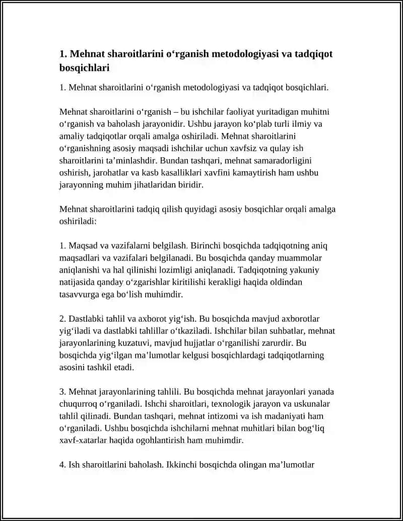 KORXONALARDA MEHNAT SHAROITLARINI TADQIQ QILISH 3