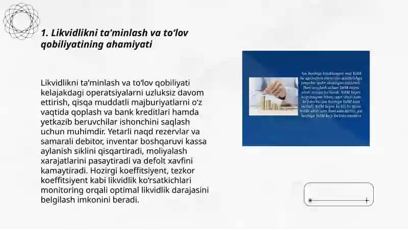 Likvidlikni taʼminlash va toʻlov qobiliyatining ahamiyati 3