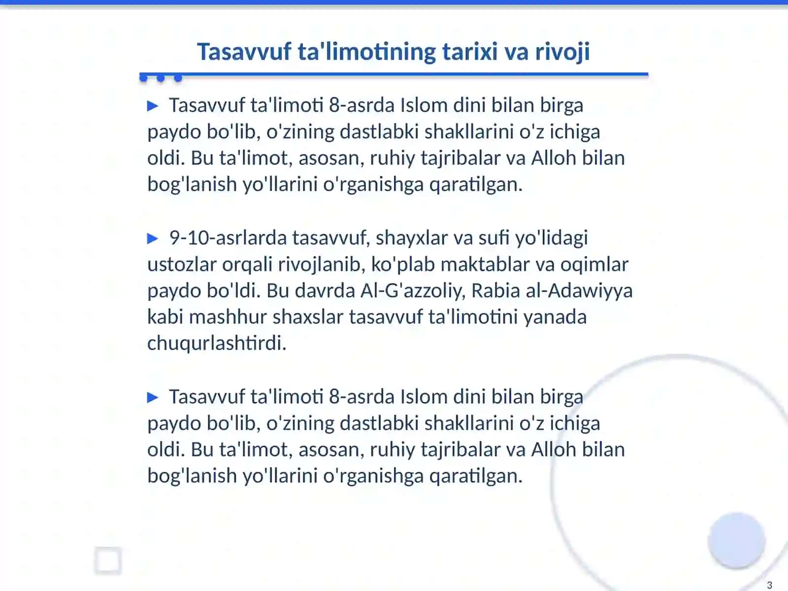 Tasavvuf ta'limotining sharq madaniyatiga ta'siri 3