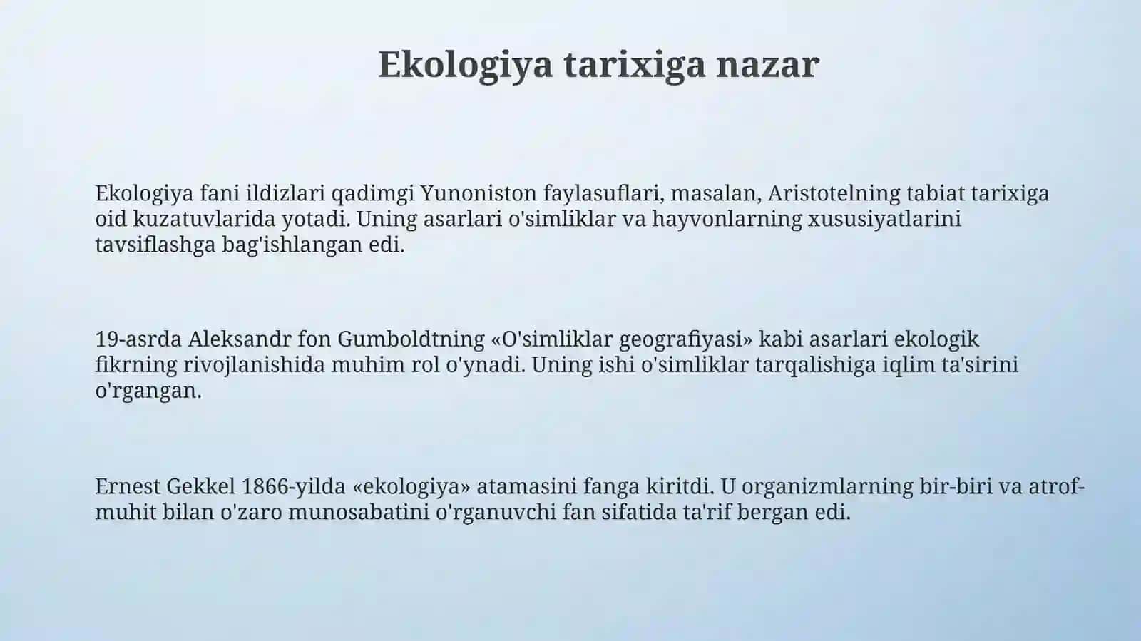 Ekologiyada qo’llaniladigonusullar 3