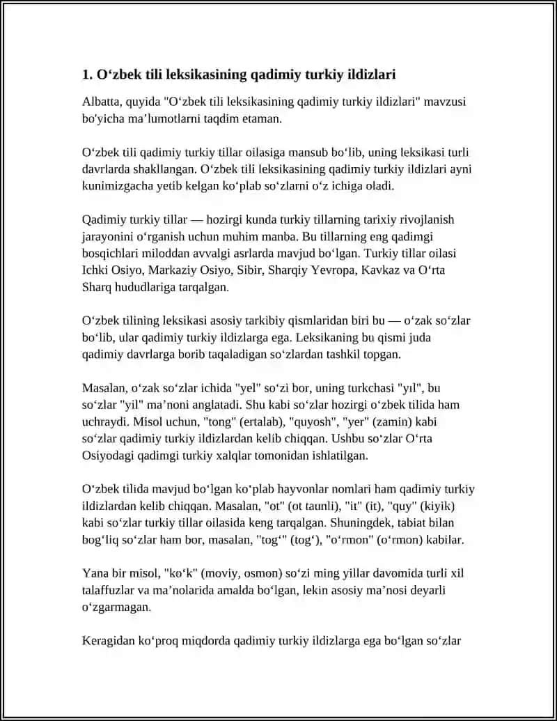 O'ZBEK TILI LEKSIKASINING TARIXIY TARAQQIYOTI 3