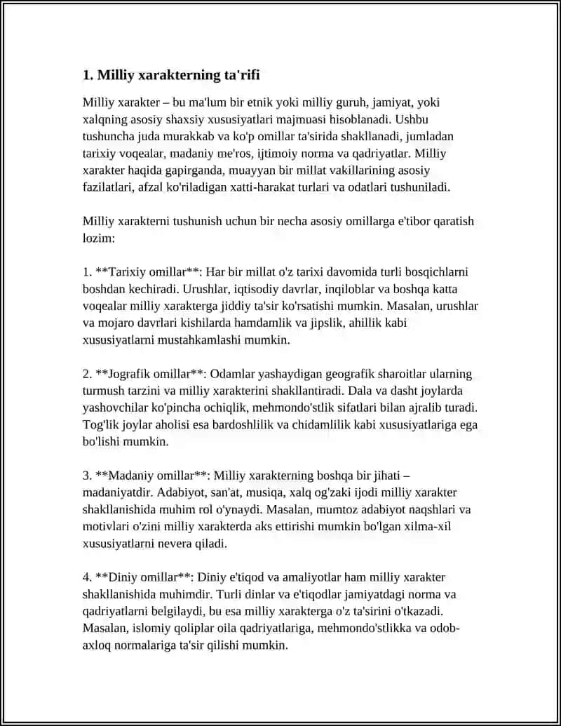 MILLIY XARAKTER MUAMMOSI 3