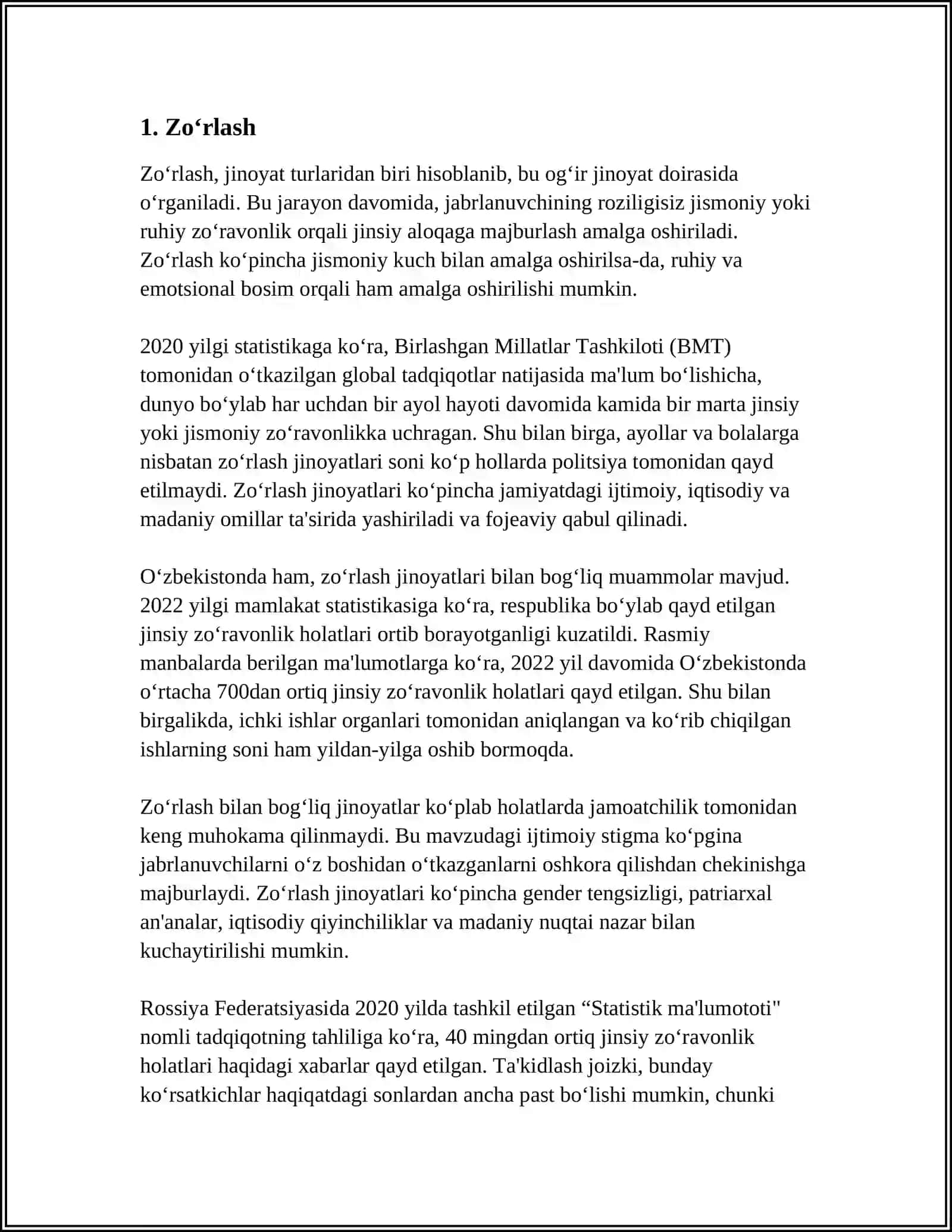 JINSIY ERKINLIKKA QARSHI JINOYATLAR 3