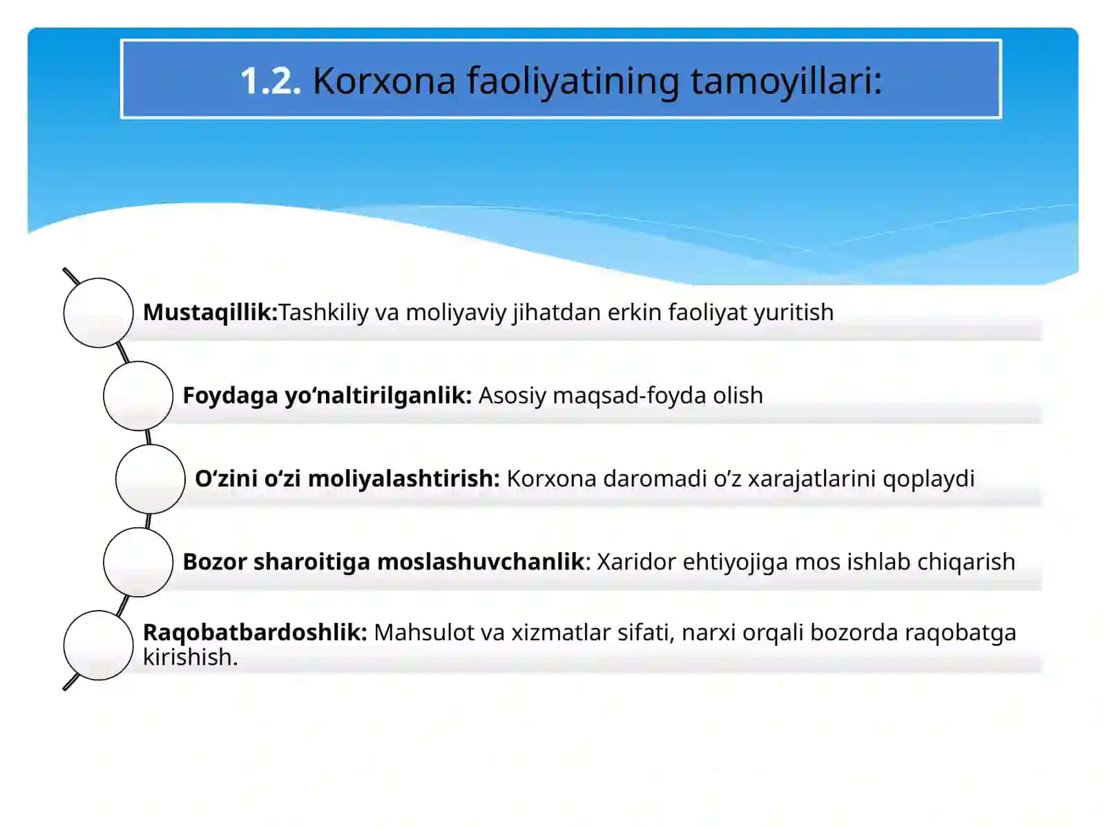 Korxona(biznes)ning tushunchasi, maqsadvatamoyillari 3