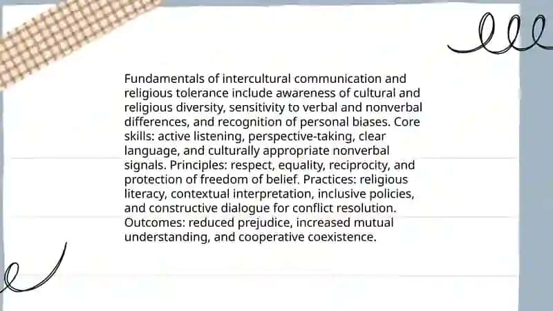 Understanding Intercultural Communication and Religious Tolerance 3