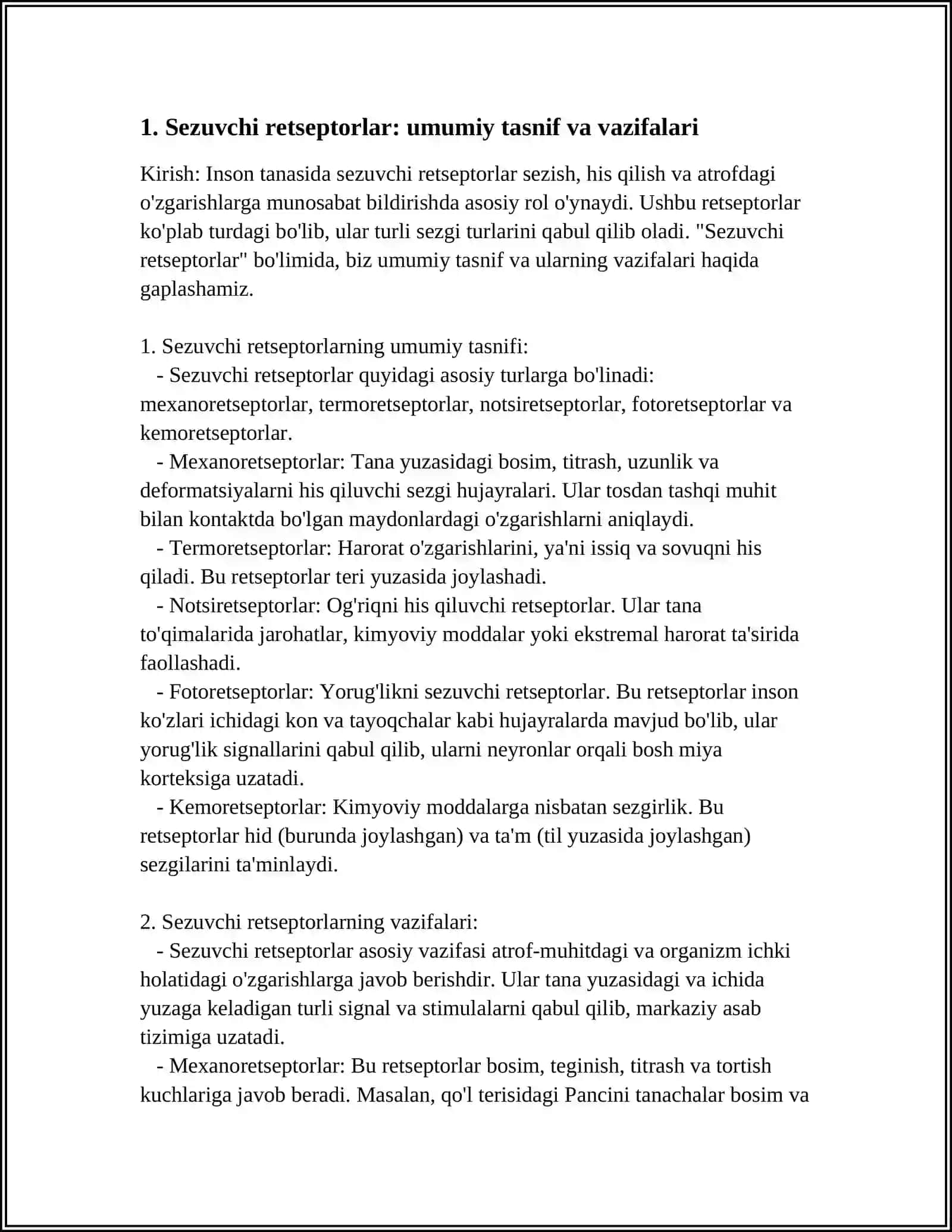 SEZUVCHI RETSEPTORLAR,TAKTIL RETSEPTORLAR 3