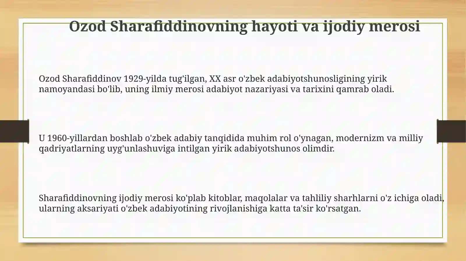 OzodSharafiddinovning“Ijodnianglashbaxti”nomliadabiytanqidgaoidasari 3