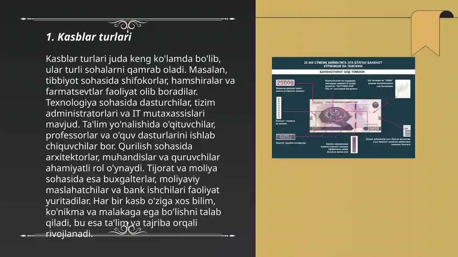 Kasblar va ularda klassifikatsiya 3