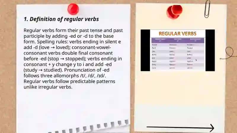Regular and irregular verbs 3