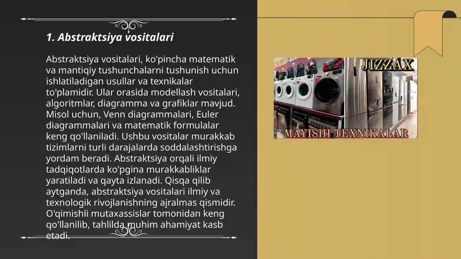 Abstraktsiya vositalari 3