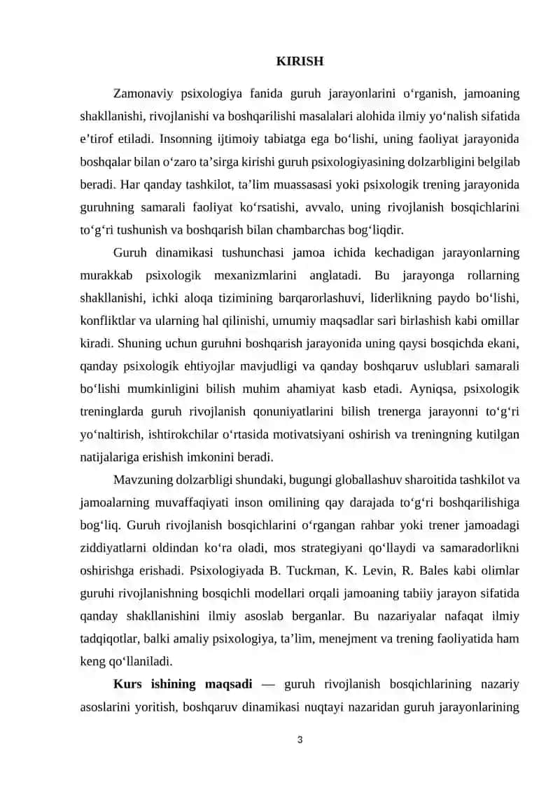 BOSHQARUV DINAMIKASIDAGI GURUHNING RIVOJLANISH BOQICHLARI 3