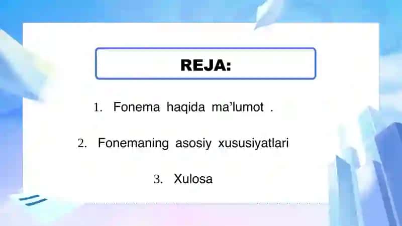 Fonema nazariyasining paydo boʻlishi. Fonemaning asosiy xususiyatlari 3
