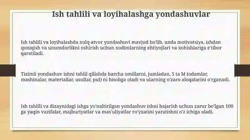 Ishorinlar initahlil qilish va loyihalash yondashuvlari 3