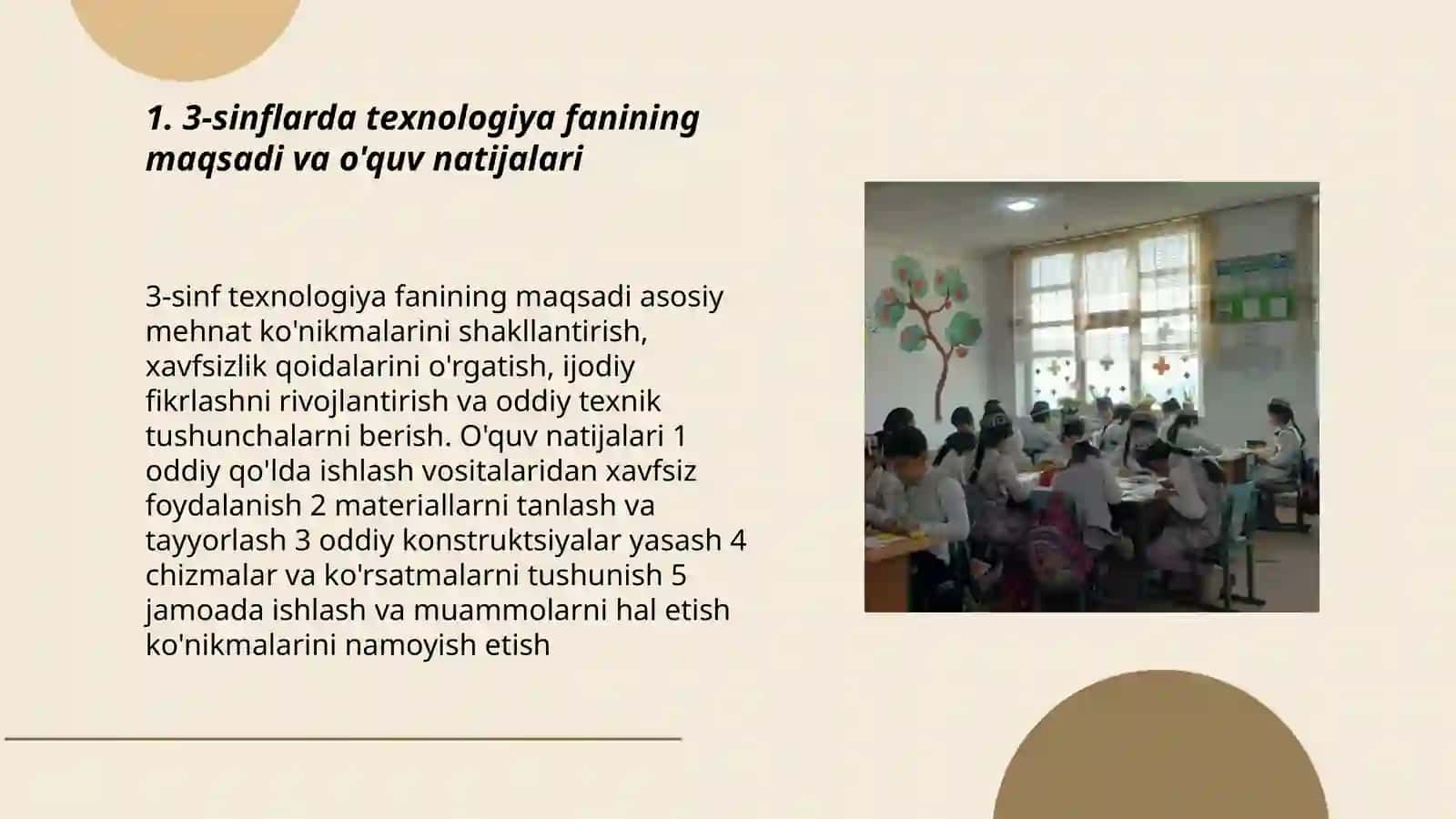 3 - sinflarda texnologiya fanining mazmuni 3