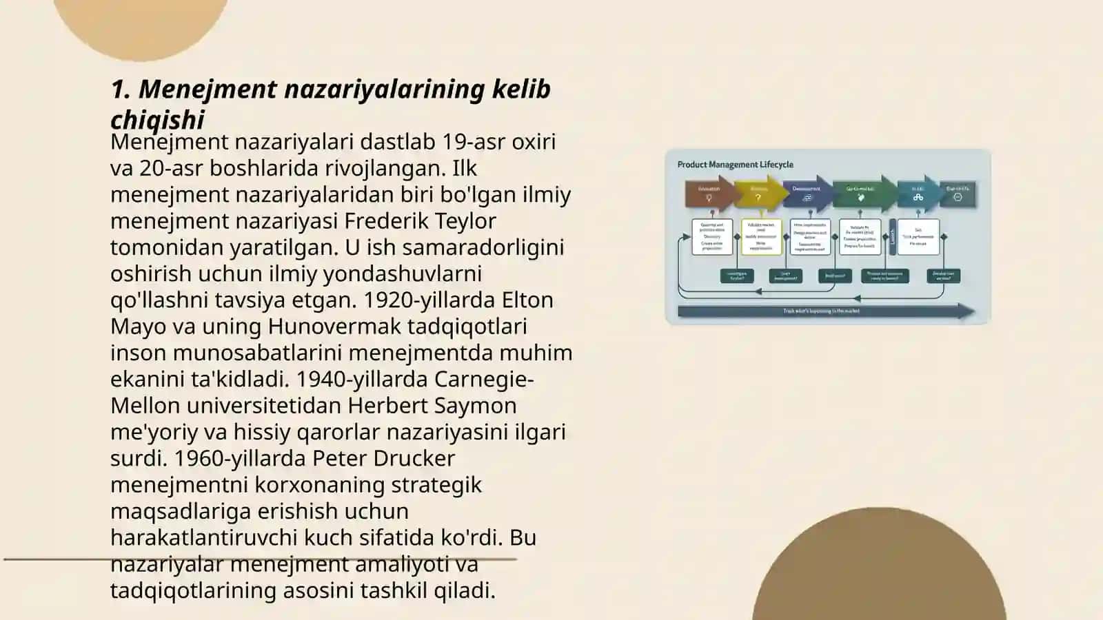 Menejment nazariyasining shakillanishi va rivojlanishi 3