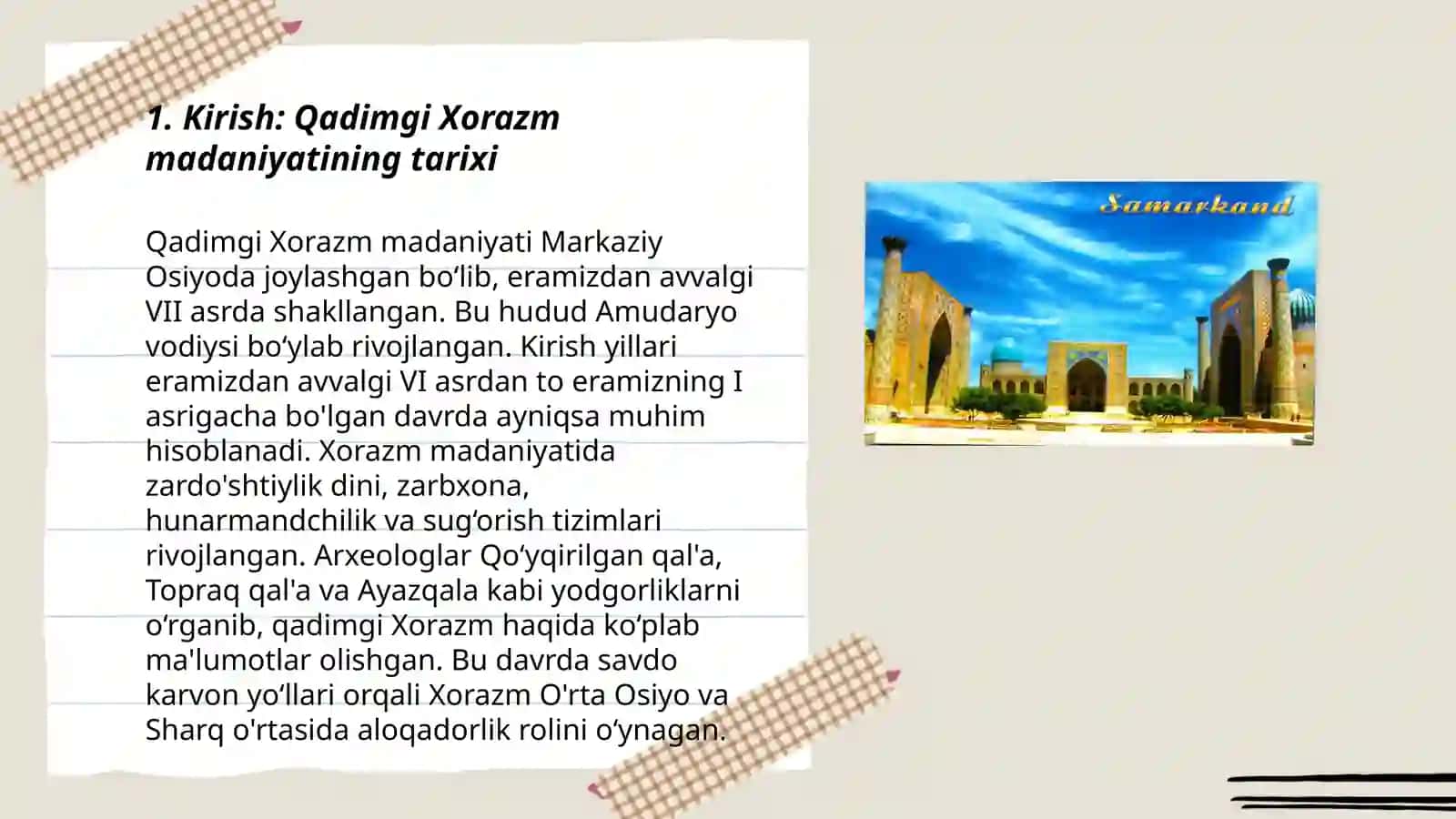 Qadimgi Xorazm madaniyati va sanʼati 3