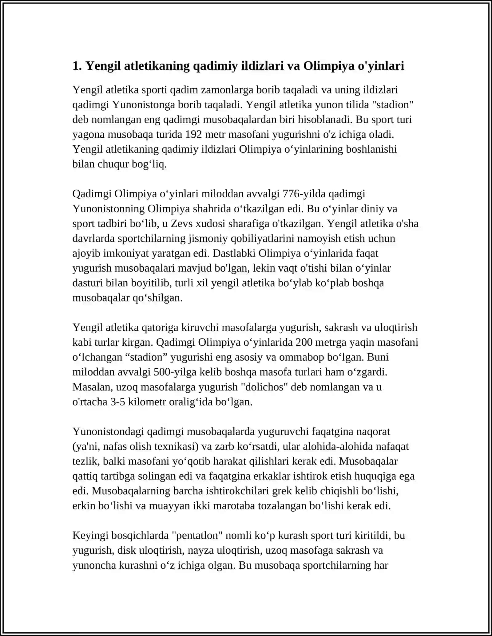 Yengil Atletika Tarixi 3